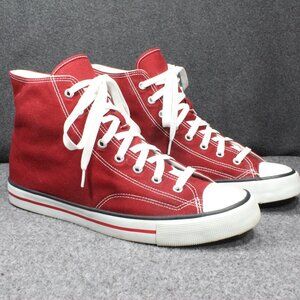 Gap Mens World Class High Top Sneakers, Royal Red Maroon Clay, Men's Size 11.5